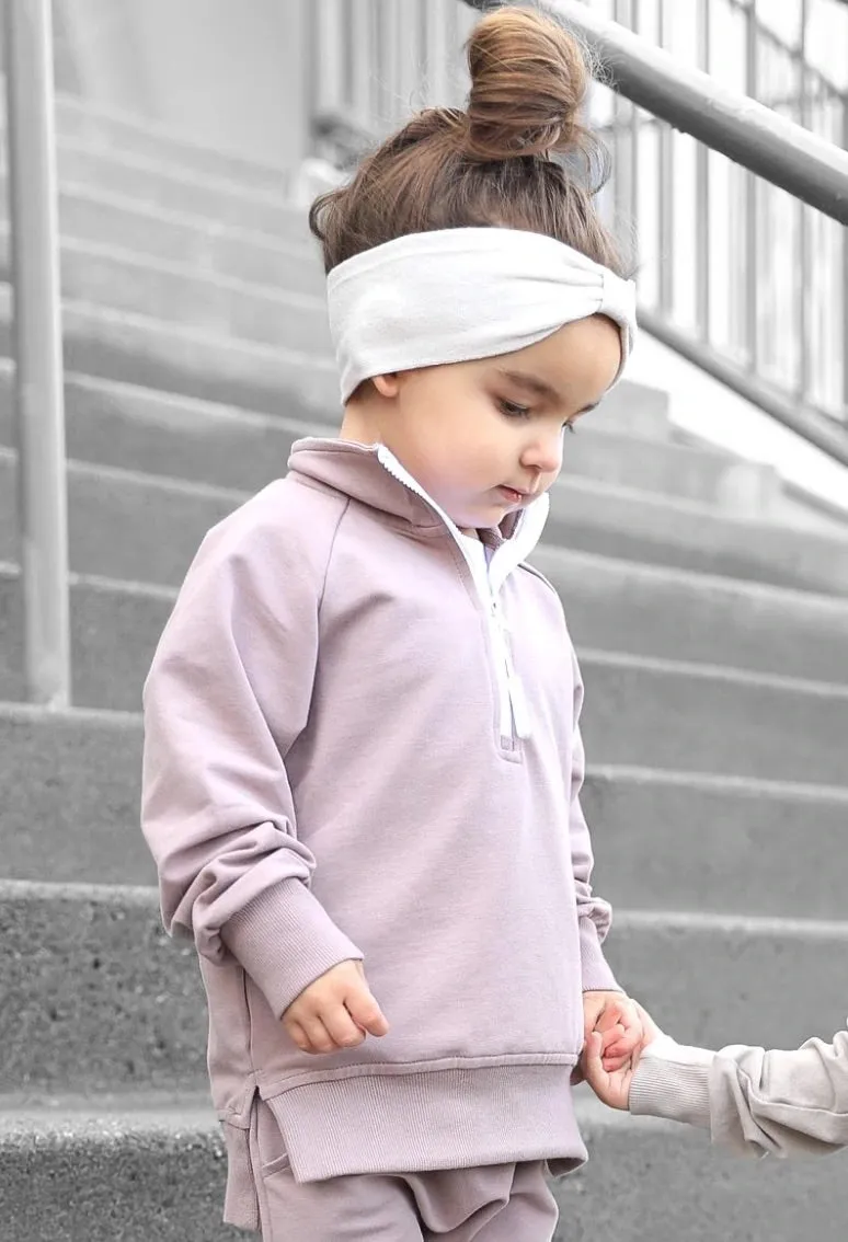 ZIP PULLOVER - DUSTY PLUM