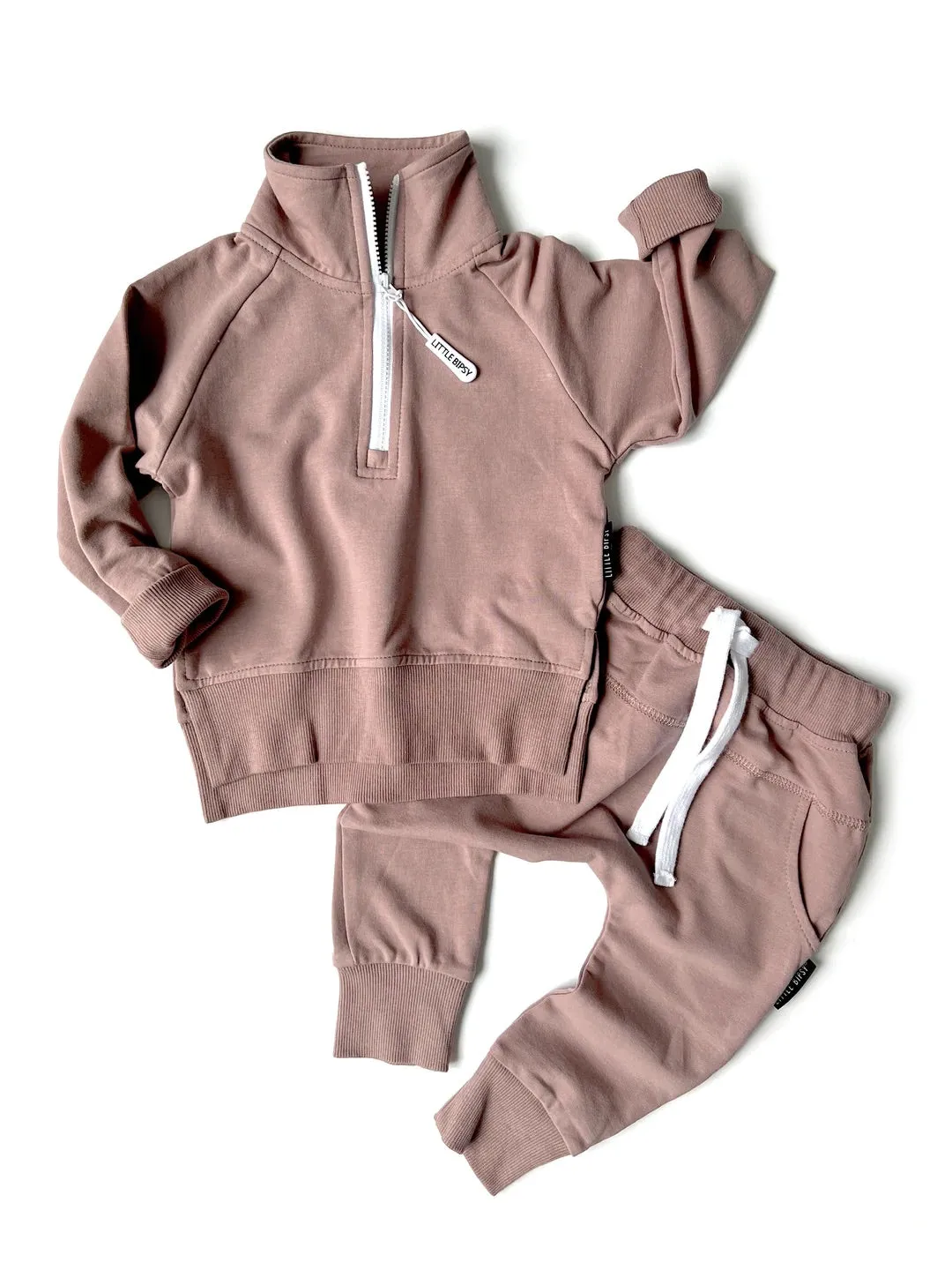 ZIP PULLOVER - DUSTY PLUM